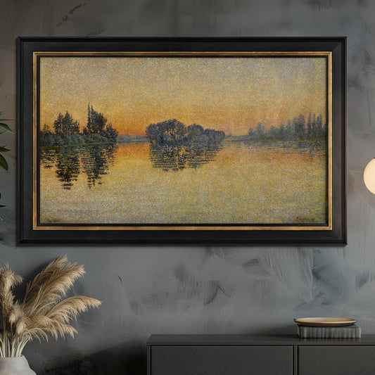 Black wooden frame for Samsung The Frame with gold accent