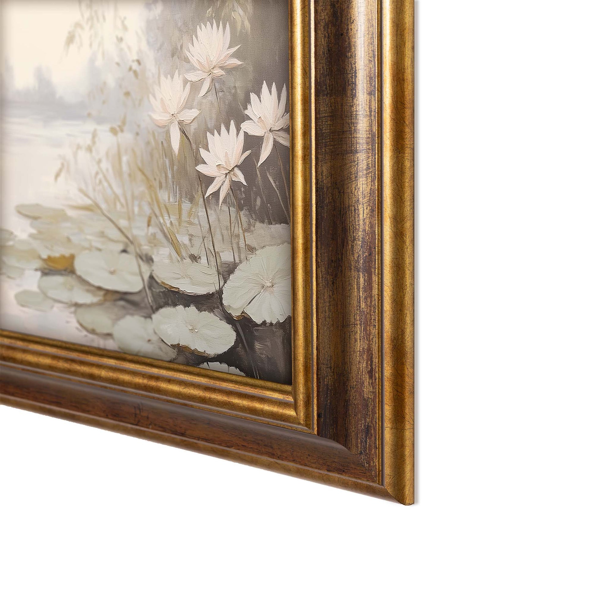 Brown & Gold TV frame for Samsung The Frame Tv, Handmade Gold and Brown TCL NXTFRAME Bezel, Hisense CanvasTV Sizes 32 43 50 55 65 75 85 inch.