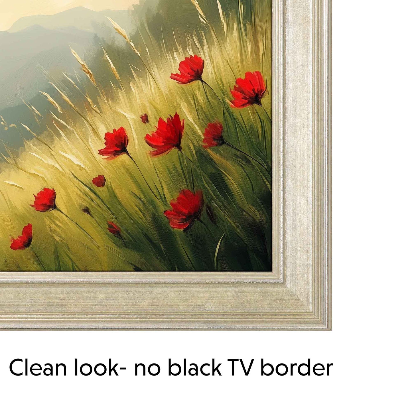 clean look- no black tv border for samsung the frame frames
