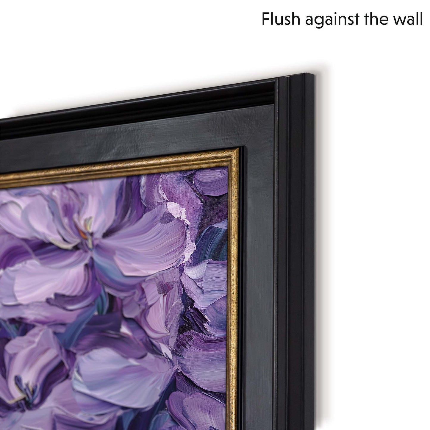 Antique Gold Leaf & Black TV Frame