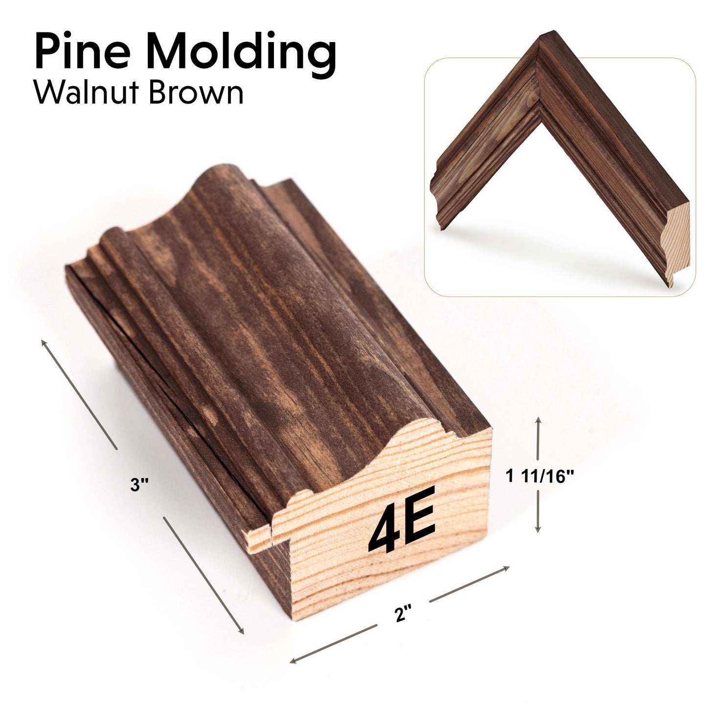 Cadre TV pour téléviseurs Samsung The Frame, lunette TV faite à la main, finition rustique en bois foncé et or, tailles de cadre TV 32, 43, 50, 55, 65, 75, 85 pouces