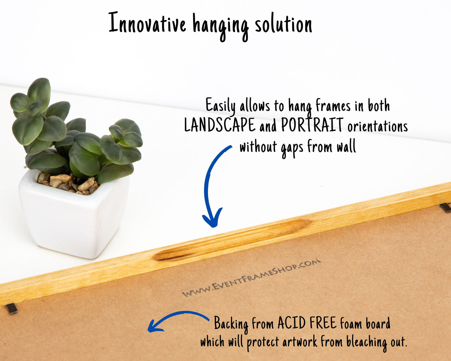 Cadre photo à bords super fins, couleur unie de votre choix dans un style minimaliste.