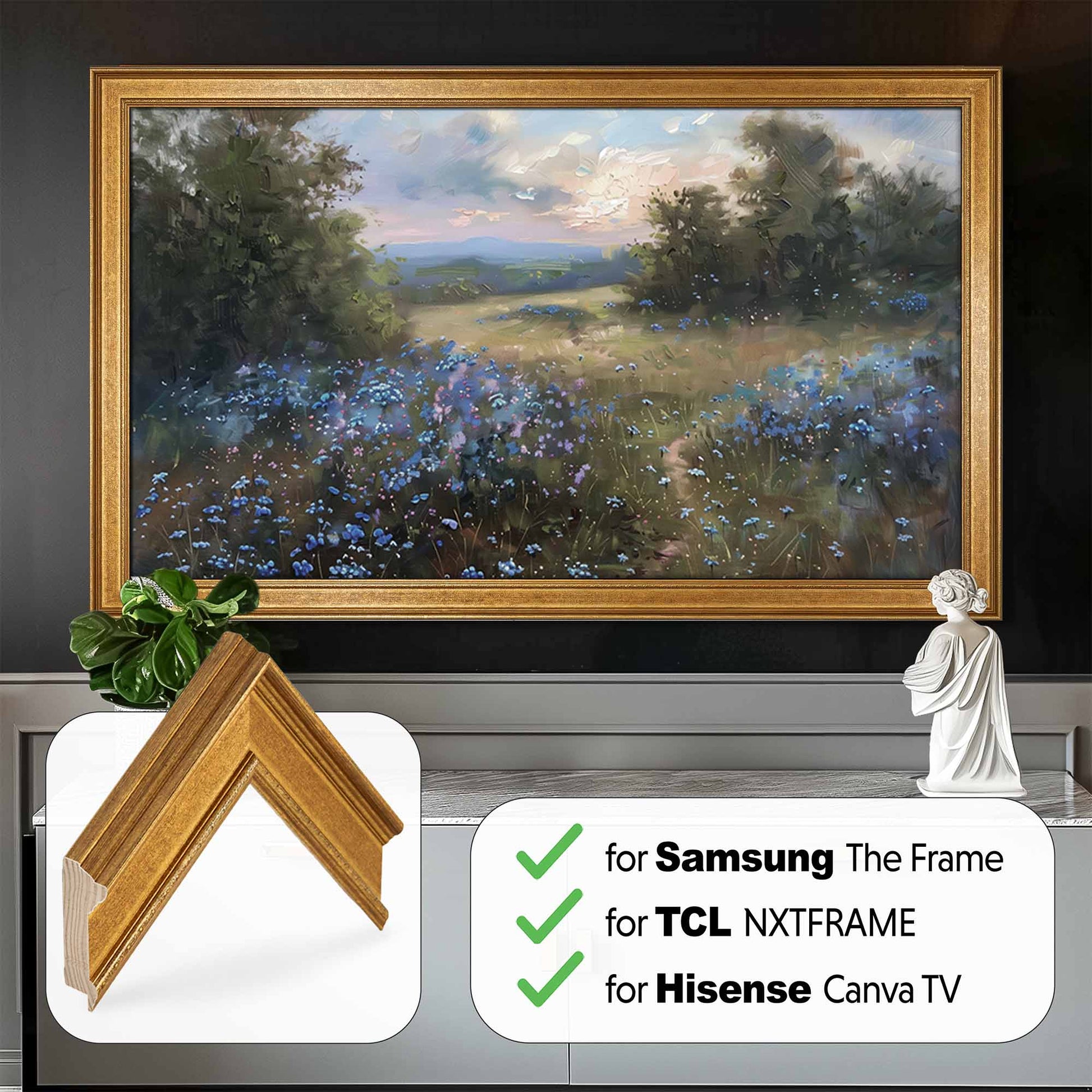 samsung the frame gold leaf veneer