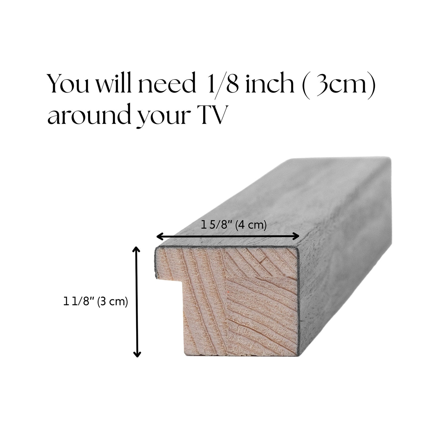 Gray TV frame measurements