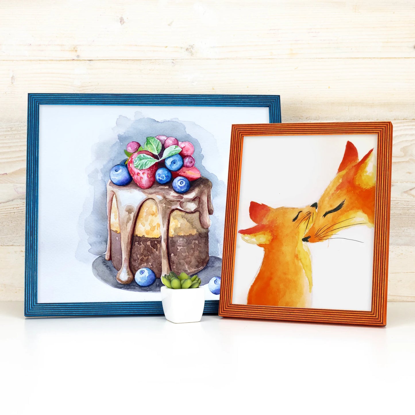 Cadre photo à bords super fins, couleur unie de votre choix dans un style minimaliste.