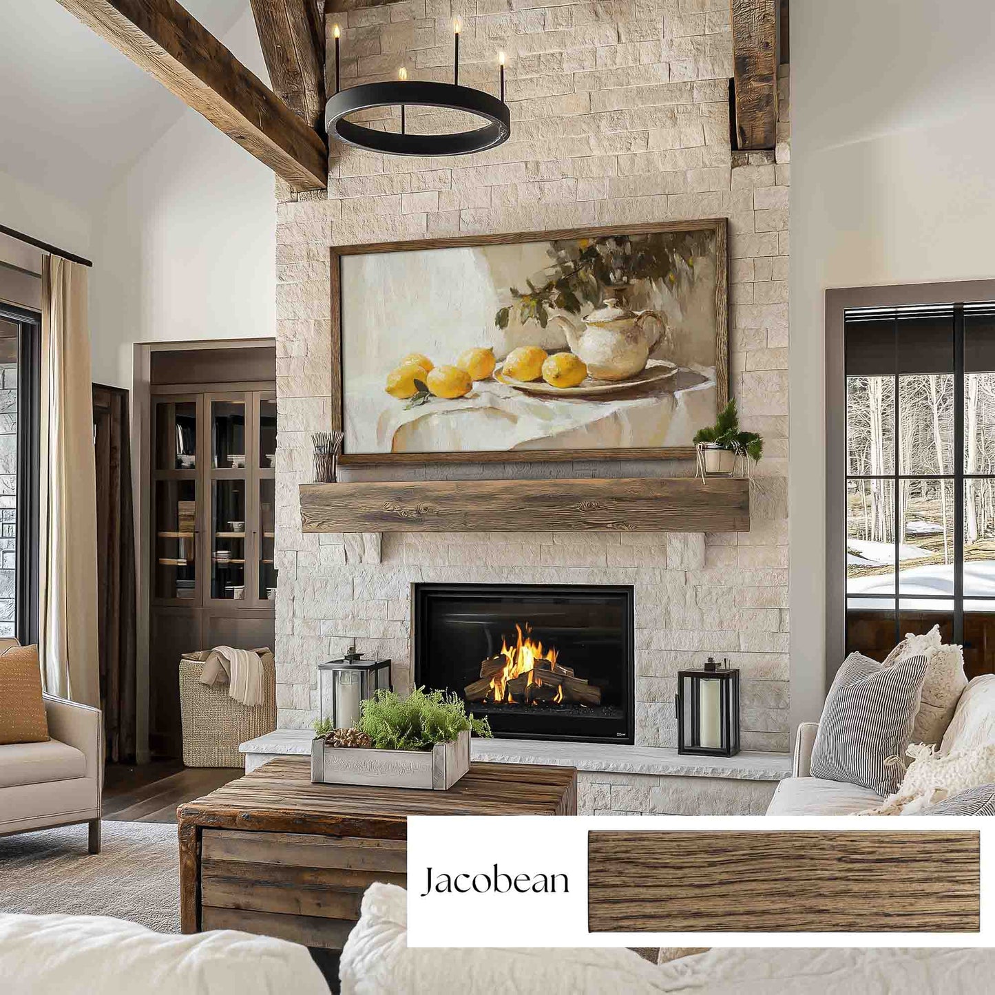 Thin Stained Hardwood TV Frame Samples