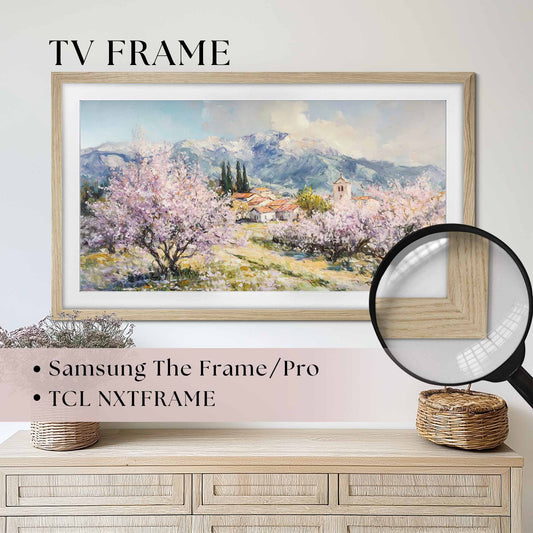 Thin Oak TV frame for Samsung The Frame TVs, Wooden tv Frame, Scandinavian Tv design, Frame TV Frames, TV sizes 32" 43" 50" 55" 65" 75" 85"