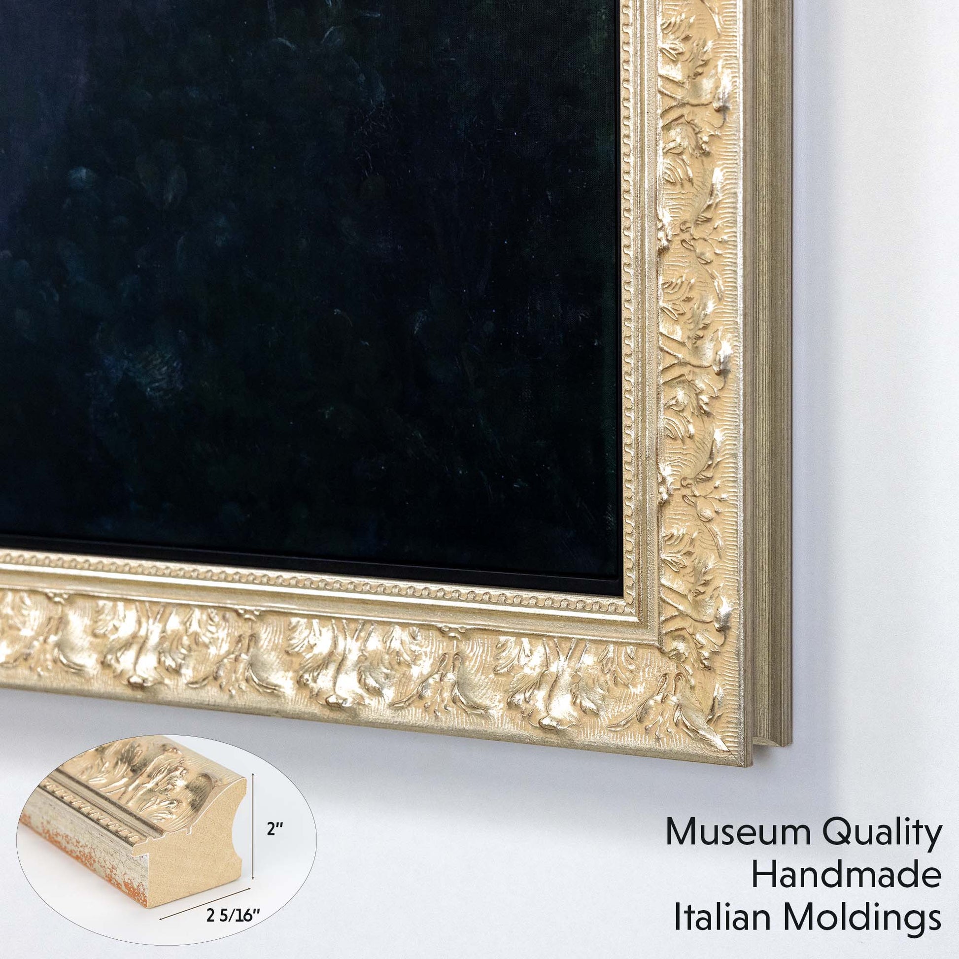Ornate Silver Tv Frame is made from Italian moldings