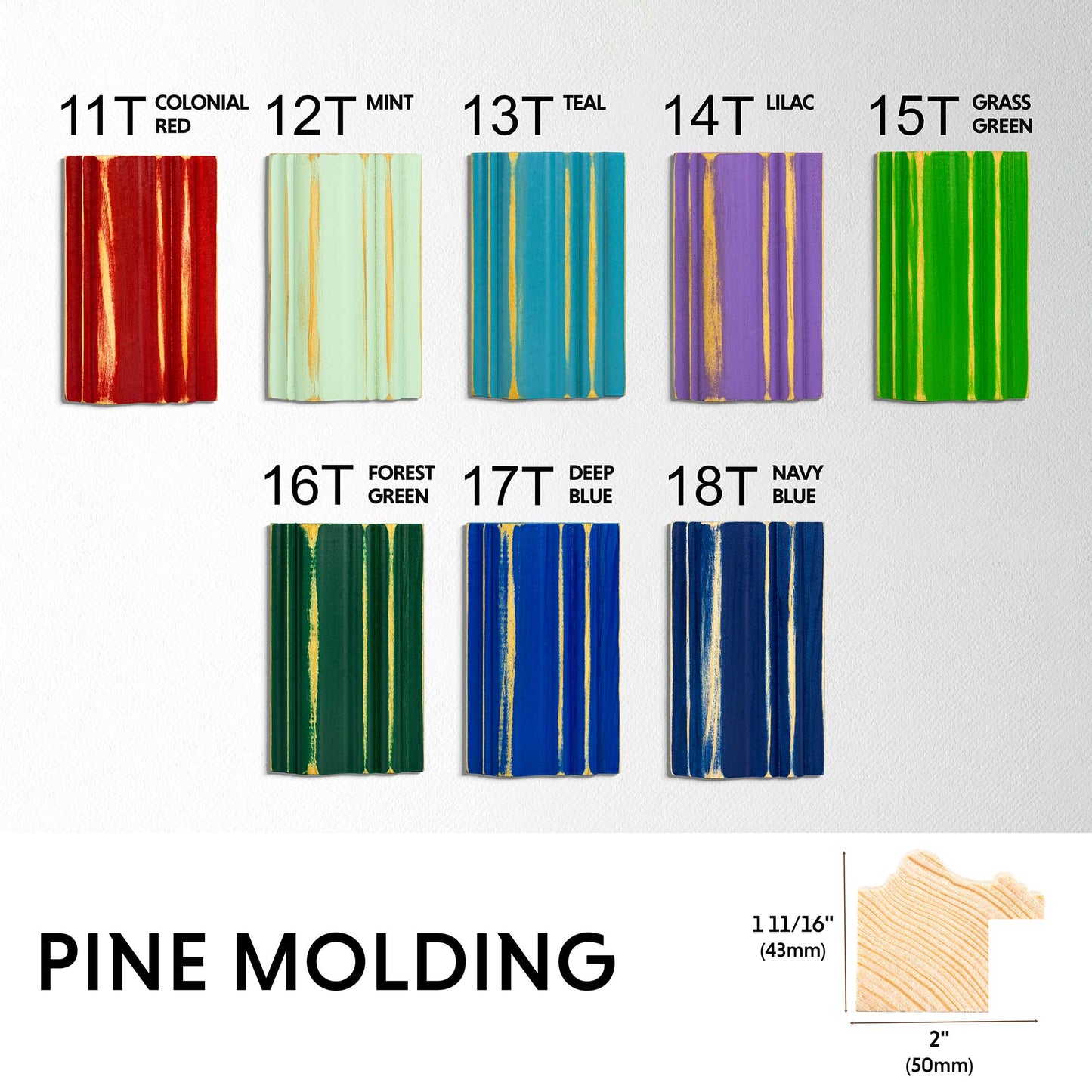 Colorful Distressed PINE Molding TV Frame