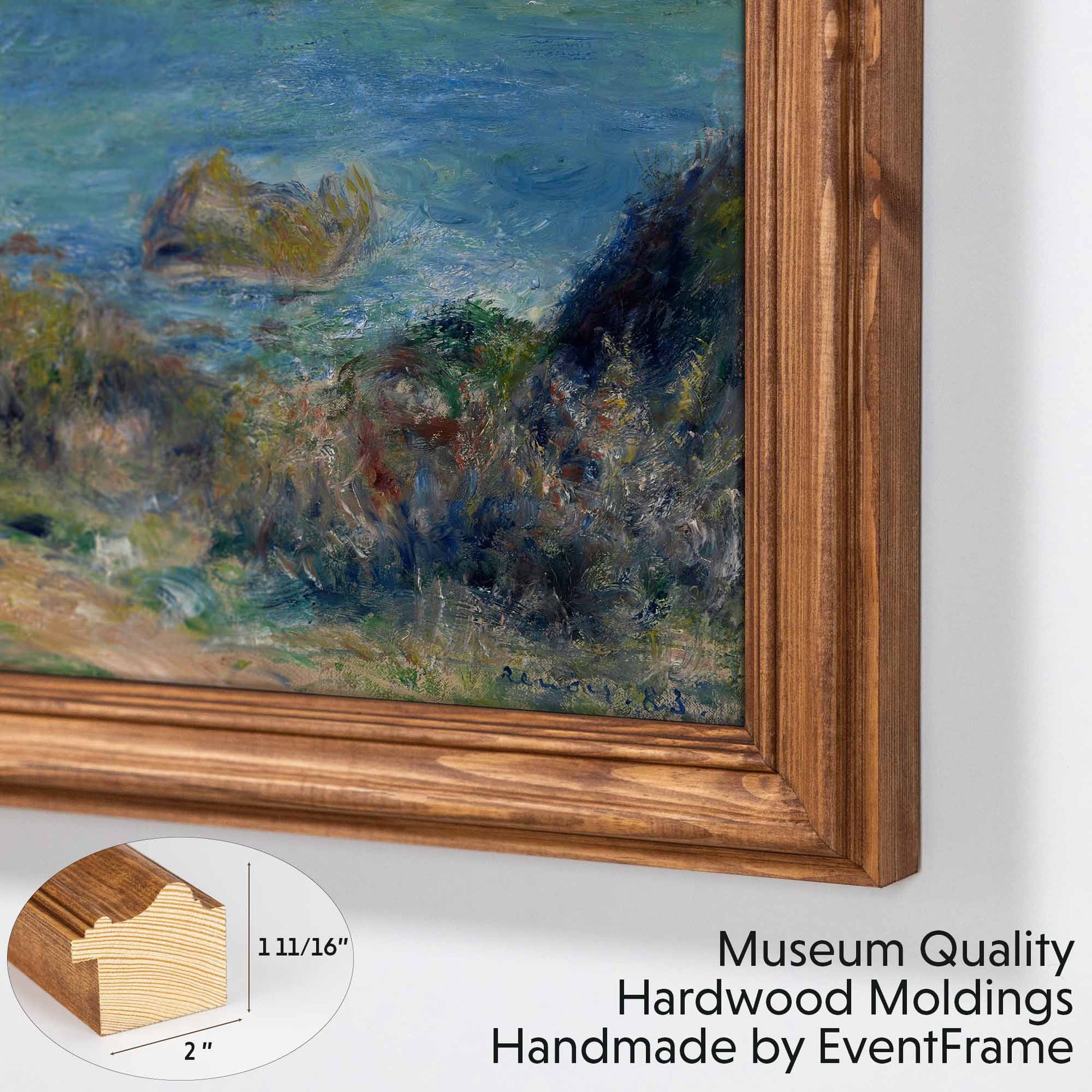 TV frame is made form museum quality pine hardwood moldings