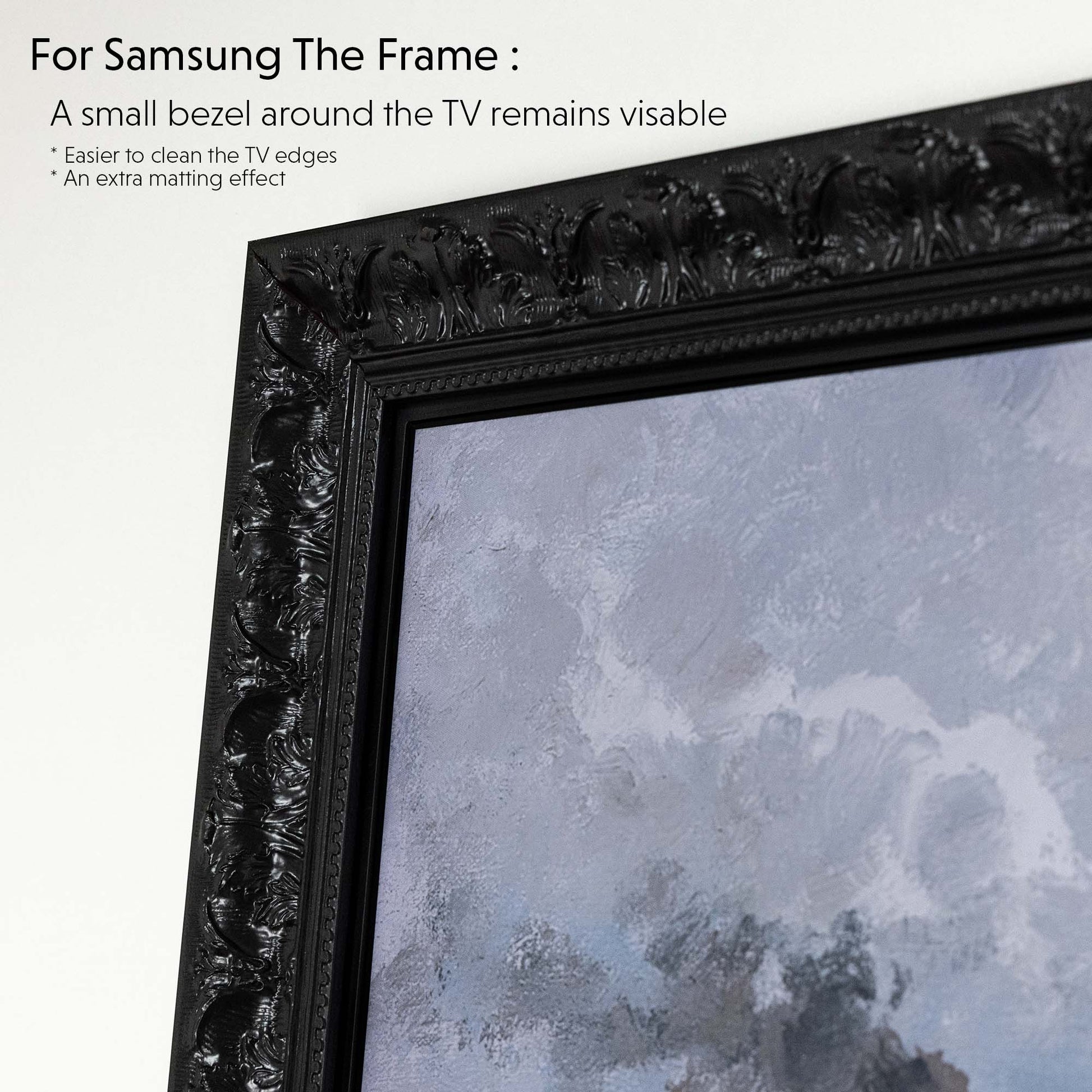 Traditional Black TV Frame corner