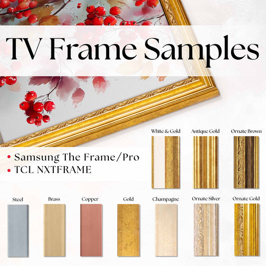 Thin Metallic TV Frame Samples