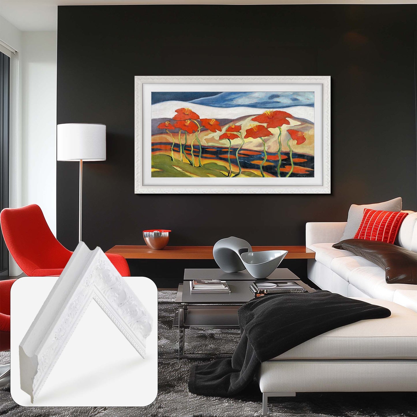Verzierter Goldrahmen für Samsung The Frame TV, handgefertigte TV-Lünette mit Antik-Gold-Finish, Holz-TV-Rahmengrößen 32, 43, 50, 55, 65, 75, 85 Zoll