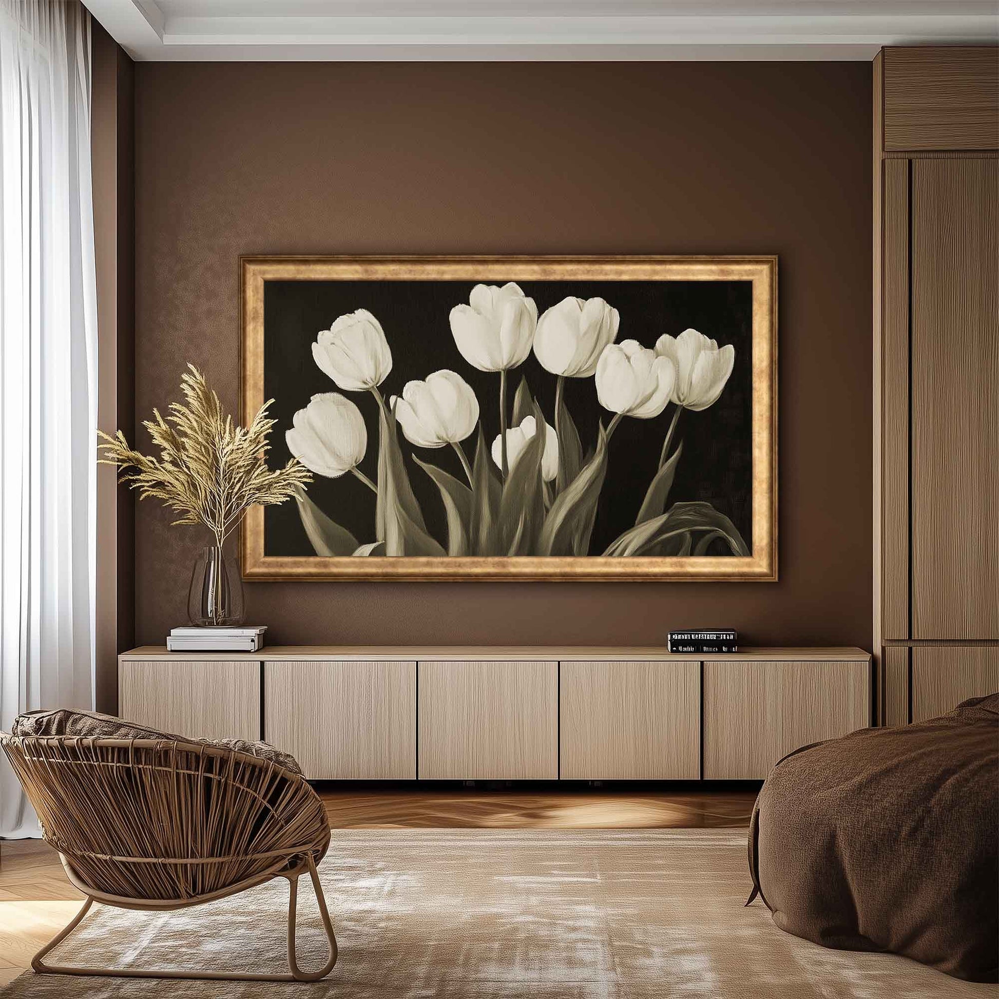 Matte Gold Metallic Tv Frame for Samsung The Frame, Gold Hisense Tv Frame, Gold Frame Tv Bezel for TCL NXTFrame 32 43 50 55 65 75 85 inch