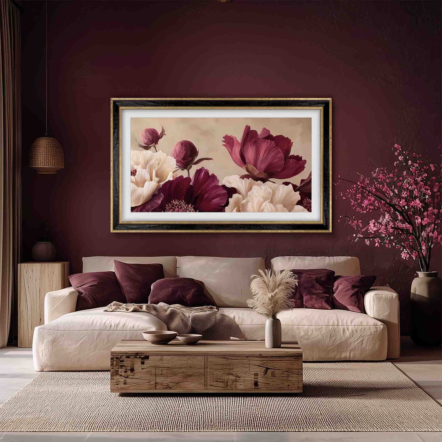 Black and Double Gold TV Frame