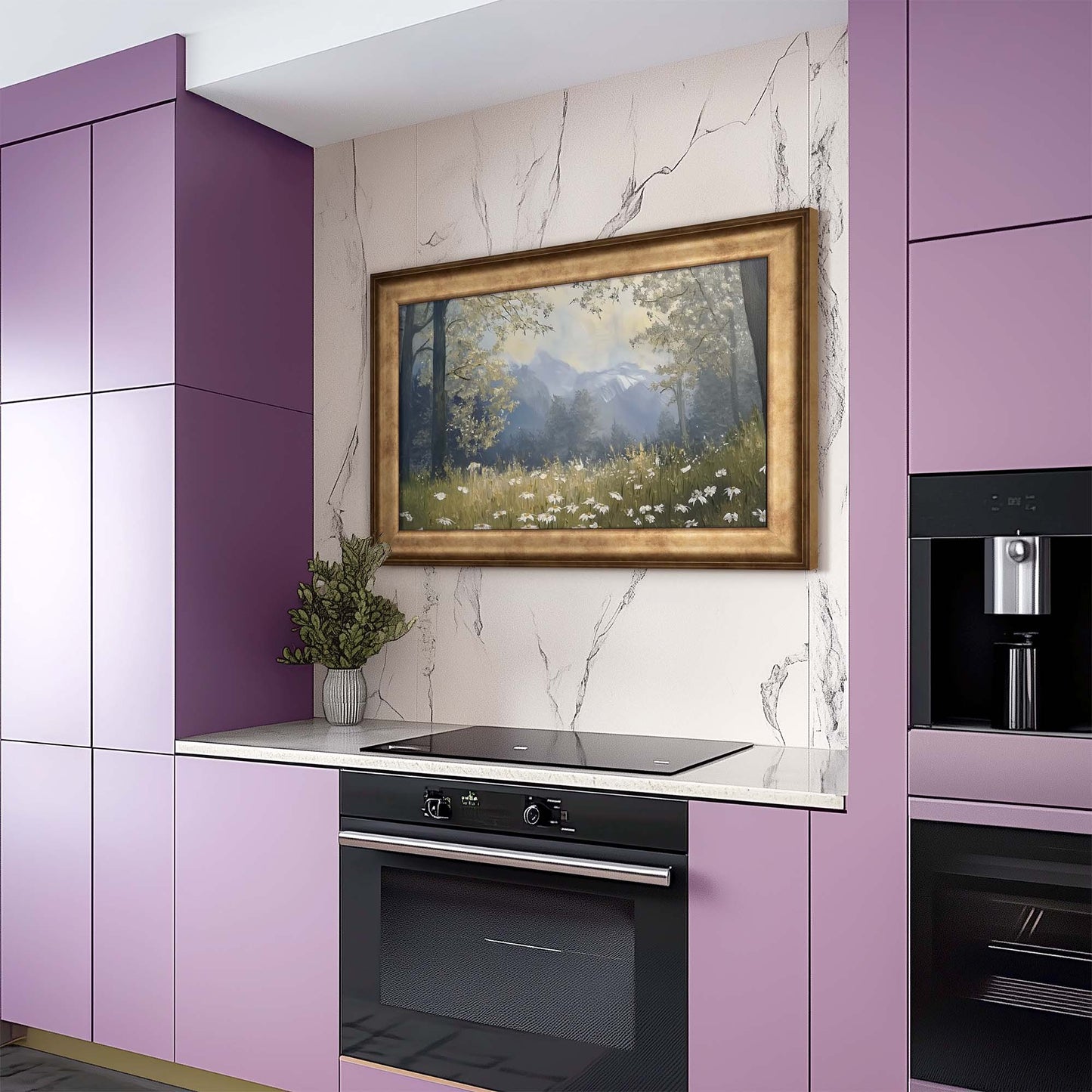 Matte Gold Metallic Tv Frame for Samsung The Frame, Gold Hisense Tv Frame, Gold Frame Tv Bezel for TCL NXTFrame 32 43 50 55 65 75 85 inch