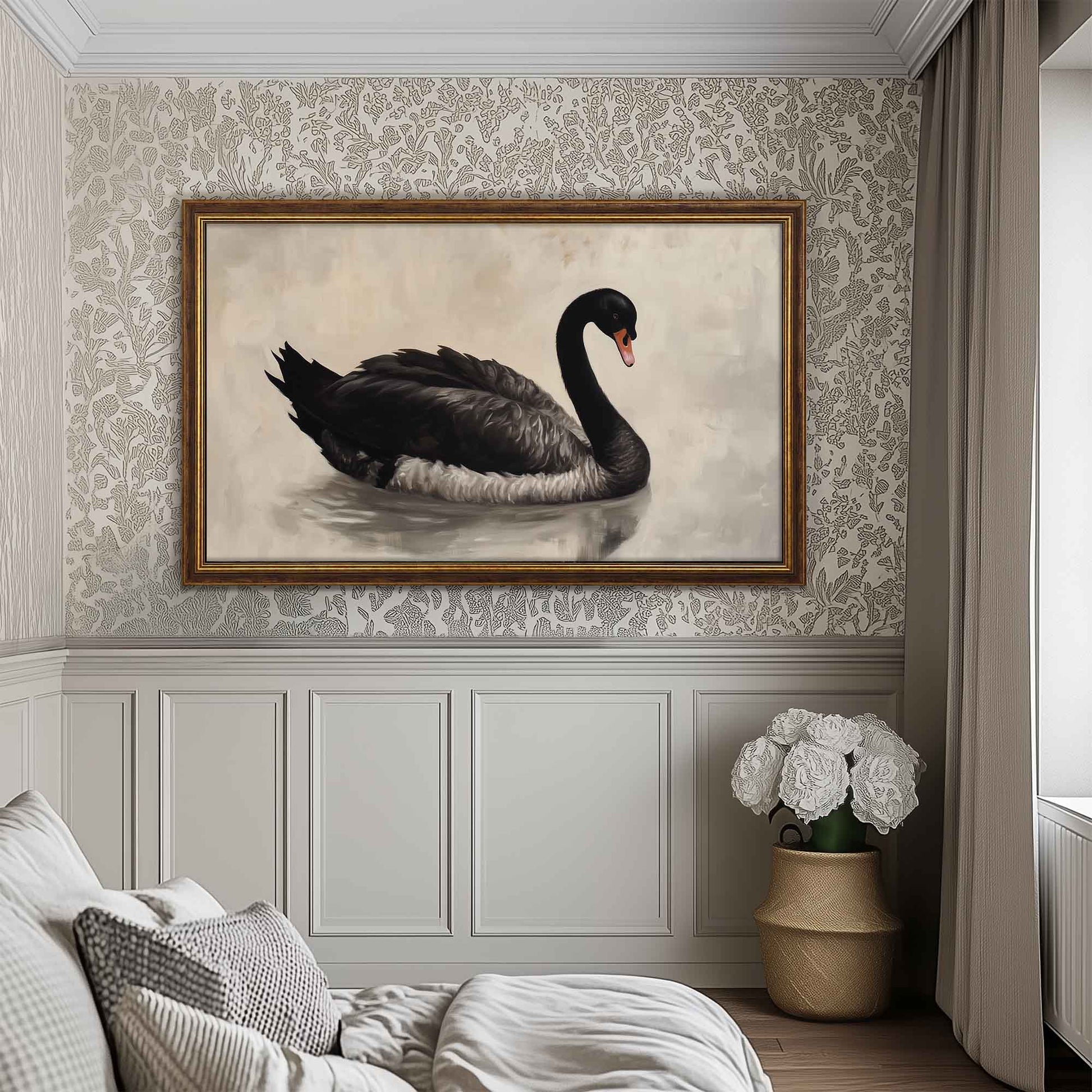 Brown & Gold TV frame for Samsung The Frame Tv, Handmade Gold and Brown TCL NXTFRAME Bezel, Hisense CanvasTV Sizes 32 43 50 55 65 75 85 inch.