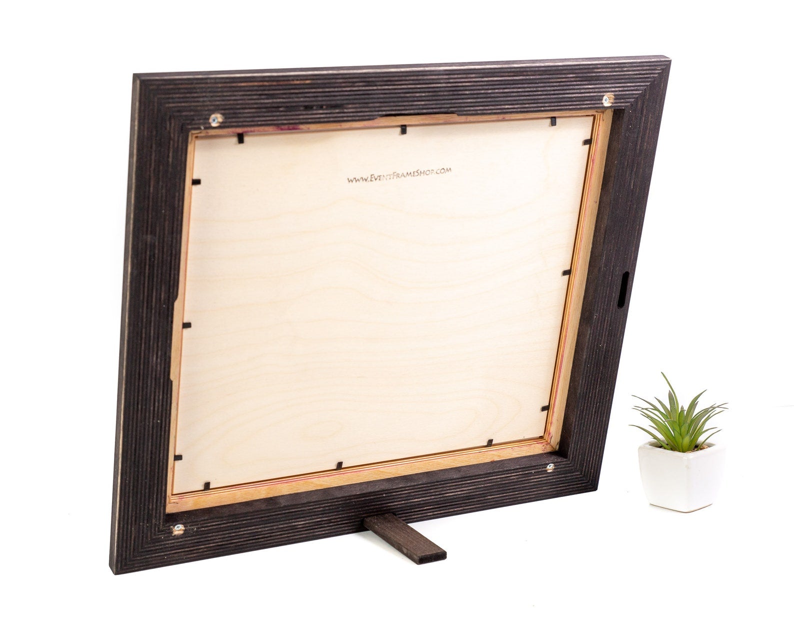 Wooden picture frame with a white mat on a white background. Wooden Black + Purple Picture Frame, Hand Painted Picture Frame, Custom Size Frames A5, A4, A3, A2, 4x6, 5x10, 10x12, 12x16, 18x24, 20x30