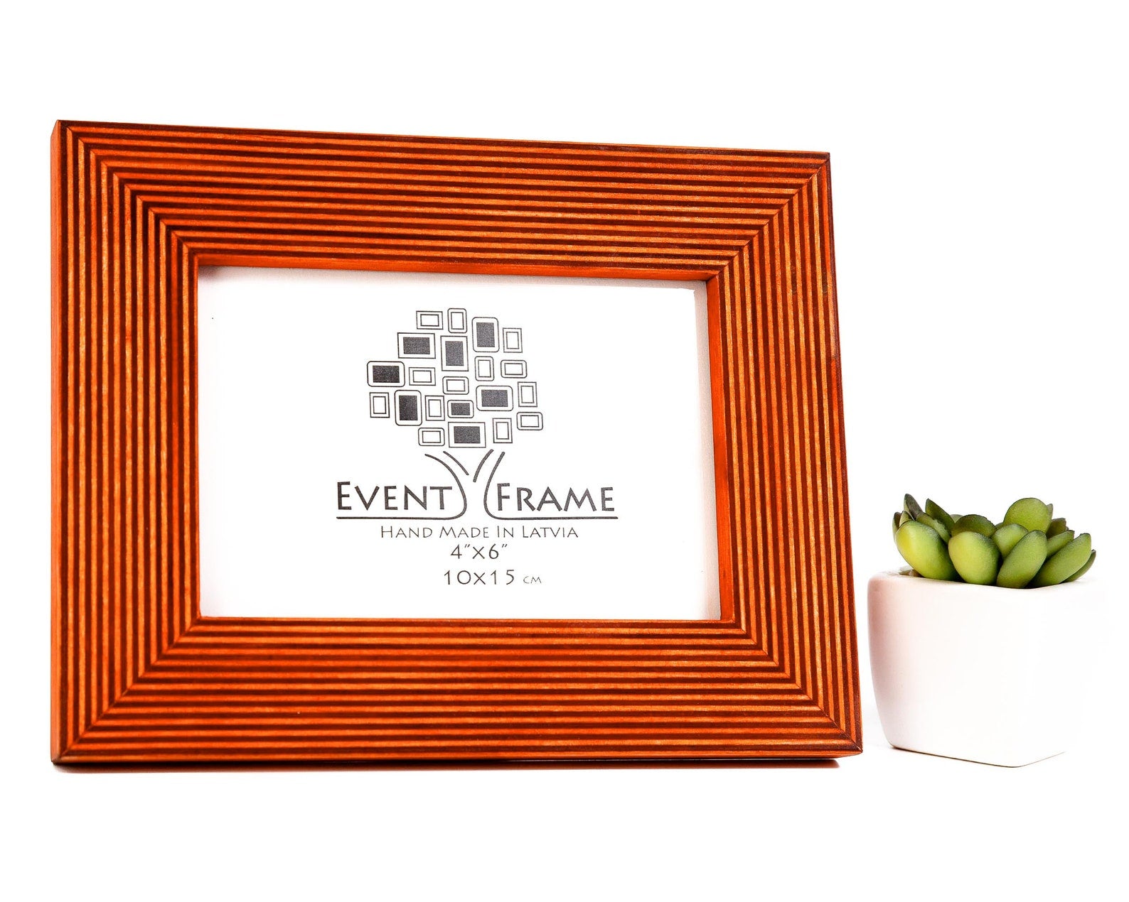 Orange picture frame with 'Event Frame' label on a white background. Handmade Orange Picture Frame, Wooden Photo Frame, Birch Wood Frame 4x4 4x6 5x7 5.5x8.5 6x6 6x8 7x7 7x9 8x8 8x10 9x9 10x10 8x12 11x14 32x40