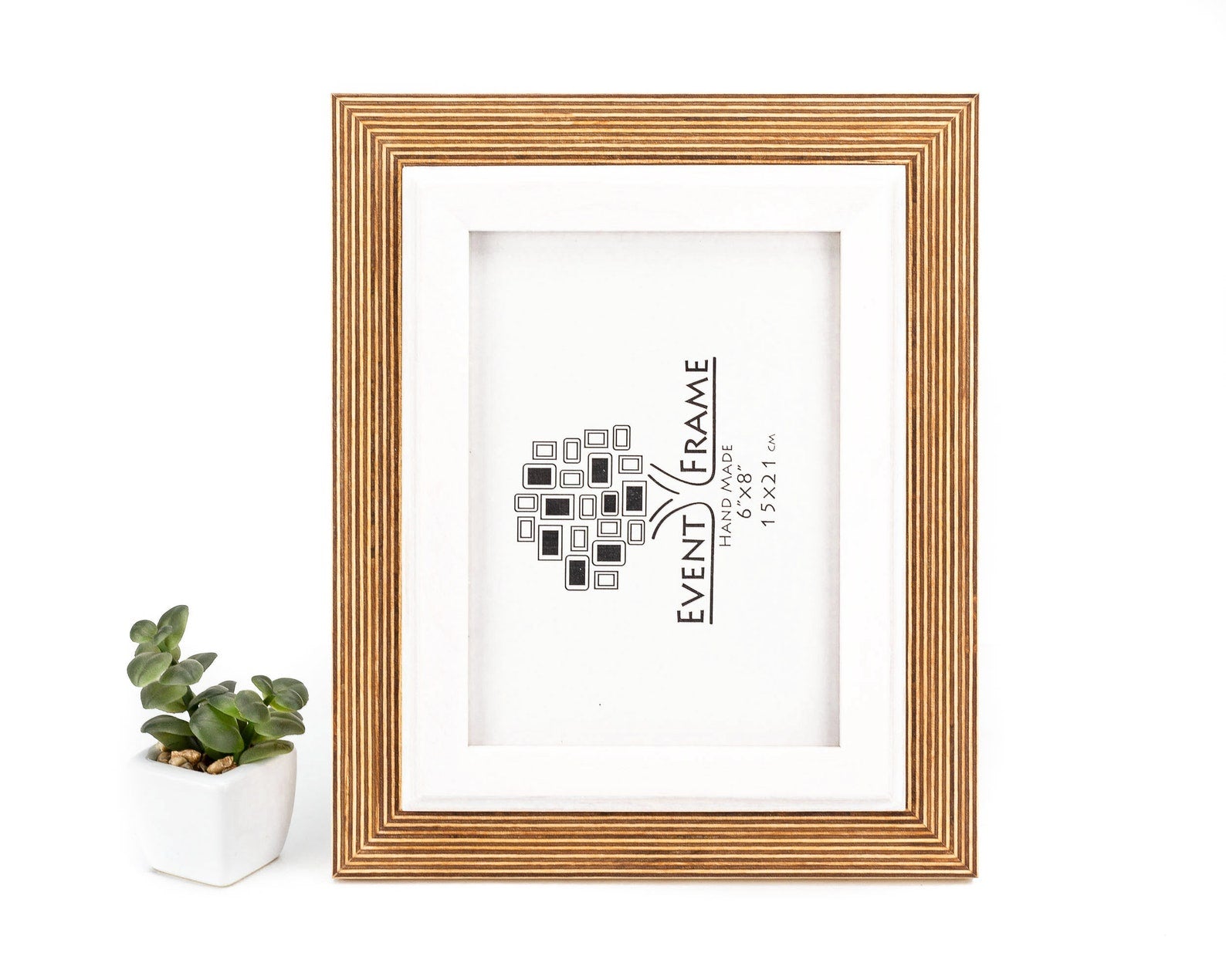 Wooden picture frame with a white interior on a white background. Natural + White Picture Frame, Wooden Photo Frame, Rustic Frame, CUSTOM SIZES - 4x6 5x5 5x7 5.5x8.5 6x6 6x8 8x8 8x10 10x10 8x12 8.5x11 11x14