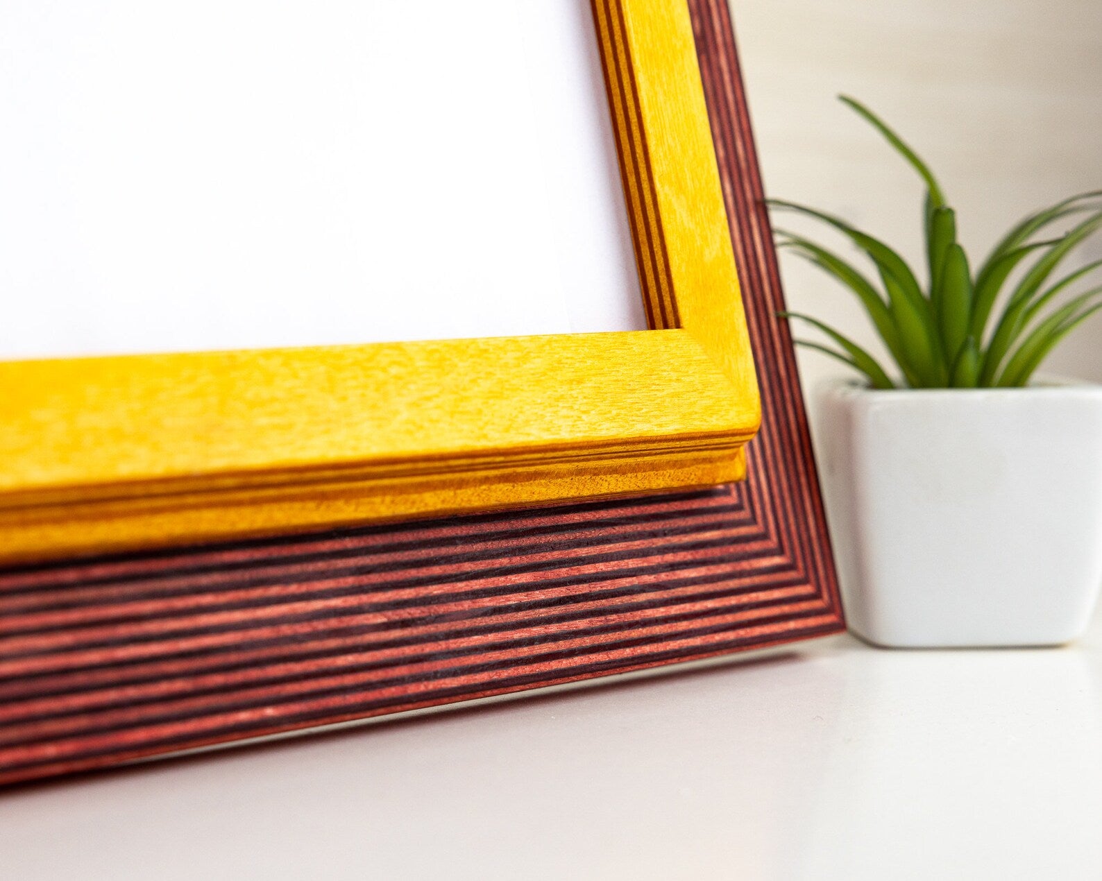 Red and Yellow baltic birch picture frame for art photography, custom sizes, made from high quality durable materials, perfect for gallery walls. Double Black Custom Picture Frame, Handmade Wooden Photo Frame, Black Poster Frame, Contemporary style A1 A3 A5 4x6 9x12 16x20 18x24 36x40