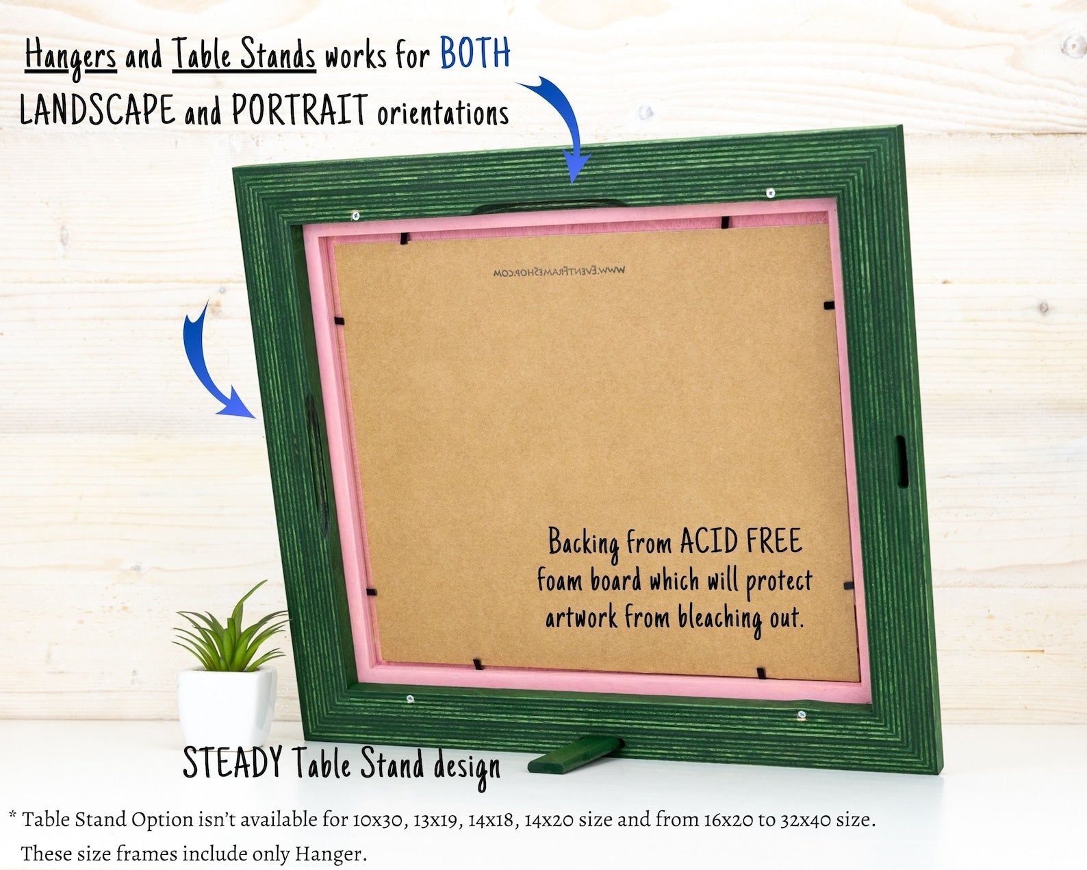 Green and pink baltic birch picture frame for art photography, custom sizes, made from high quality durable materials, perfect for gallery walls. Double Black Custom Picture Frame, Handmade Wooden Photo Frame, Black Poster Frame, Contemporary style A1 A3 A5 4x6 9x12 16x20 18x24 36x40