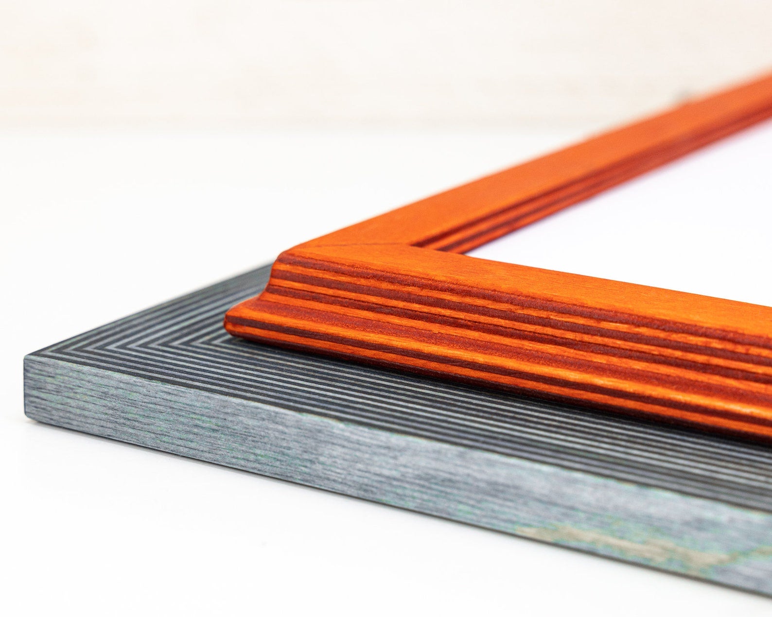 Teal and orange baltic birch picture frame for art photography, custom sizes, made from high quality durable materials, perfect for gallery walls. Double Black Custom Picture Frame, Handmade Wooden Photo Frame, Black Poster Frame, Contemporary style A1 A3 A5 4x6 9x12 16x20 18x24 36x40