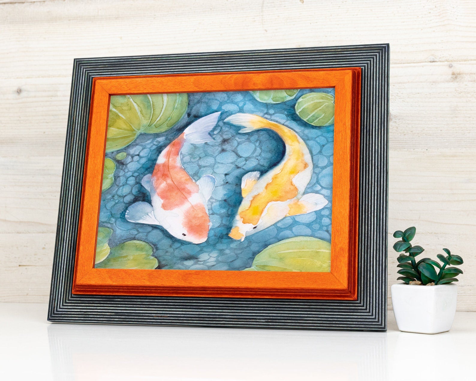 Teal and orange baltic birch picture frame for art photography, custom sizes, made from high quality durable materials, perfect for gallery walls. Double Black Custom Picture Frame, Handmade Wooden Photo Frame, Black Poster Frame, Contemporary style A1 A3 A5 4x6 9x12 16x20 18x24 36x40