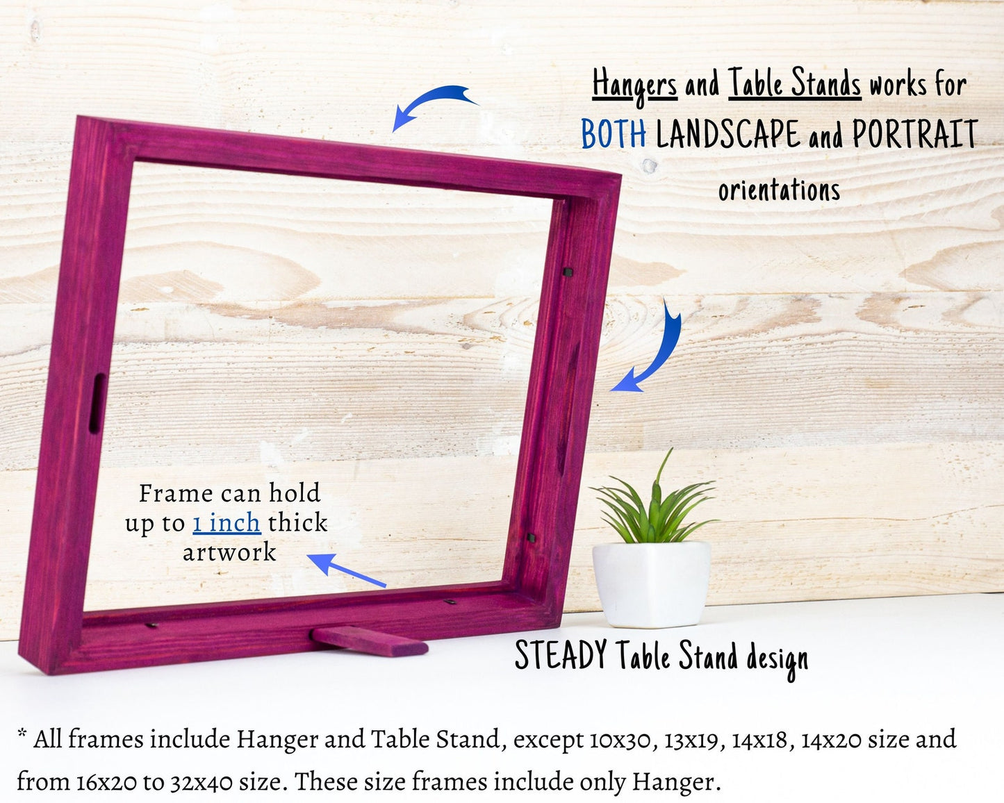 Thin Edge Pine Hardwood Canvas Frame