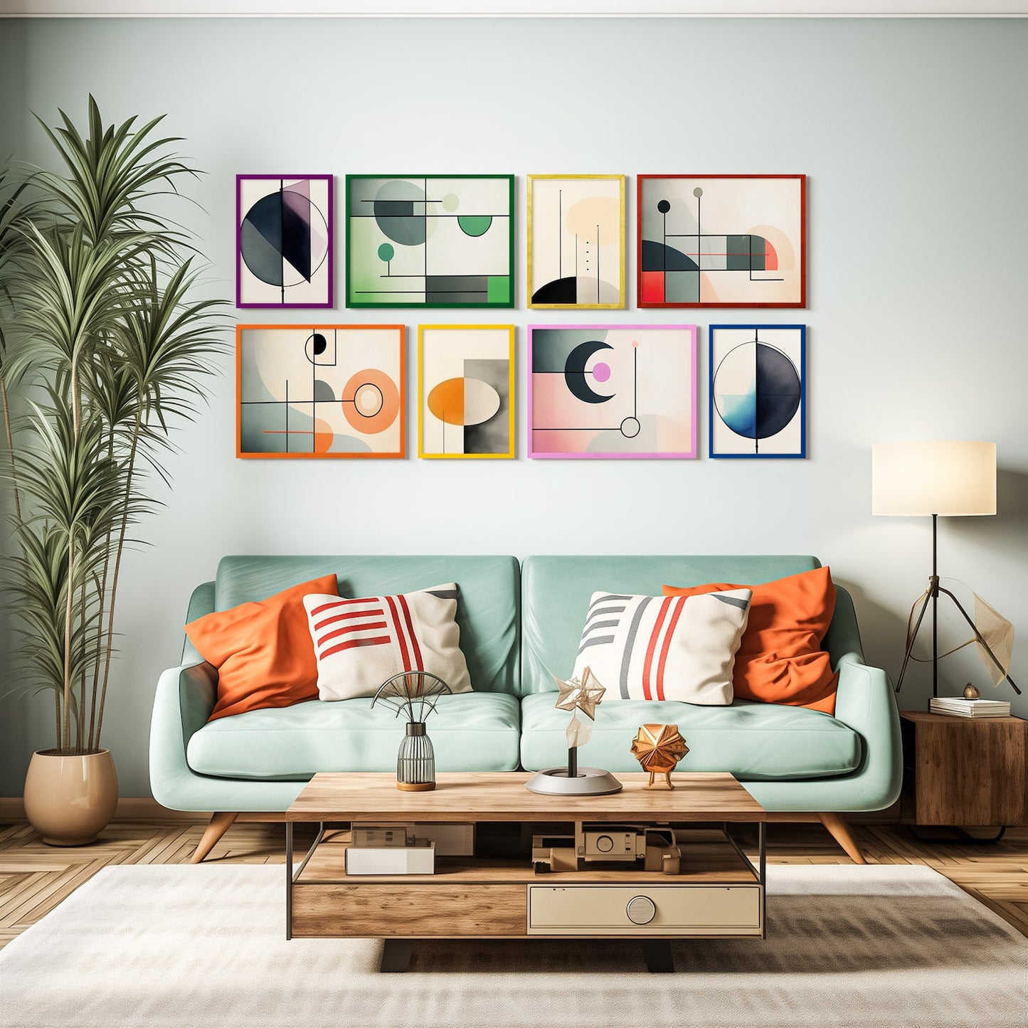 Cadre photo à bords super fins, couleur unie de votre choix dans un style minimaliste.