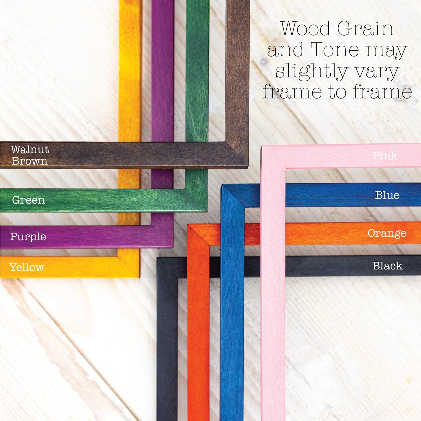 Cadre photo à bords super fins, couleur unie de votre choix dans un style minimaliste.