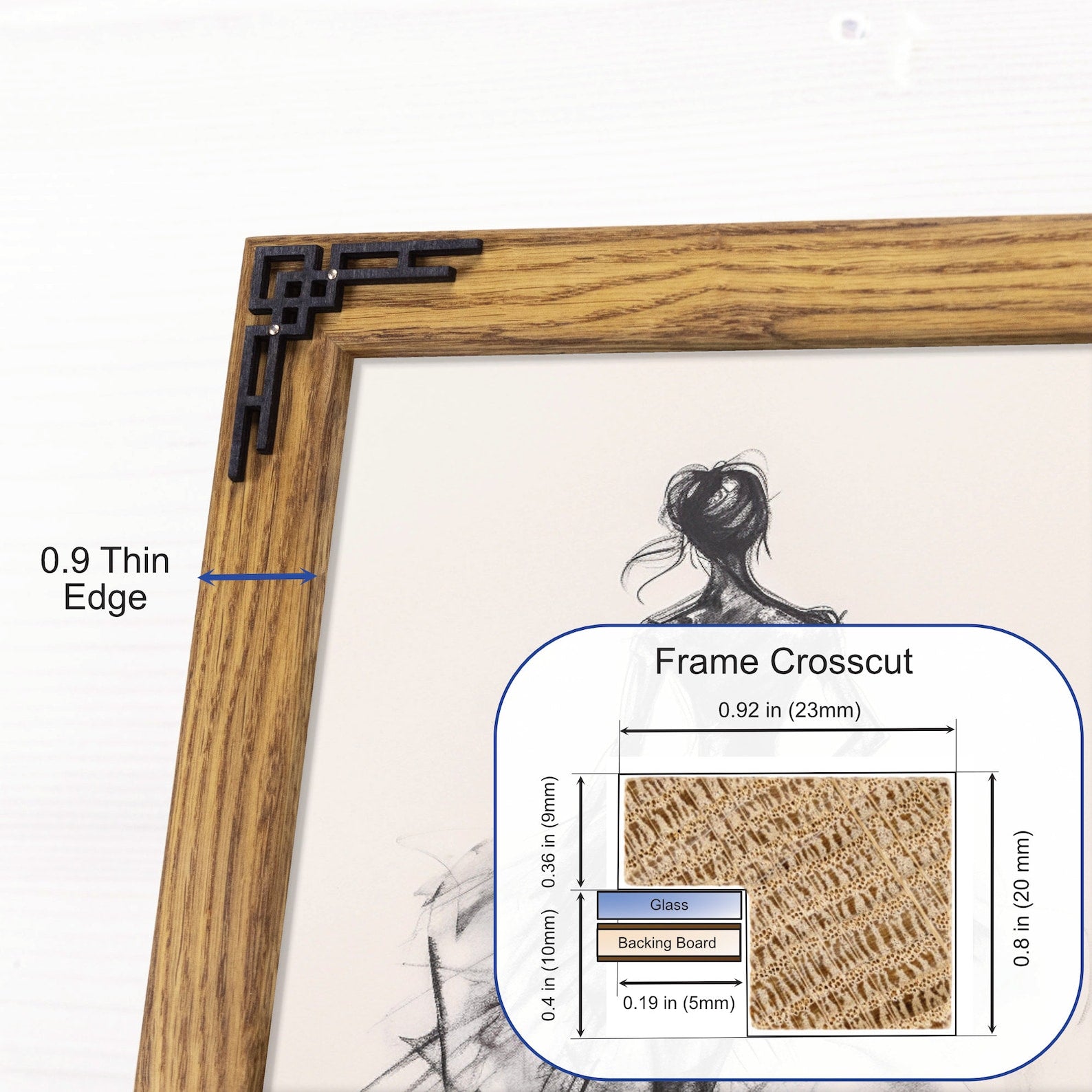 Retro Wall Art Frame, Vintage Design Farm House Photo Frame, Handmade Chalet Decor,Mid Century Modern Light Academia Decor A1 A3 24x32 24x36