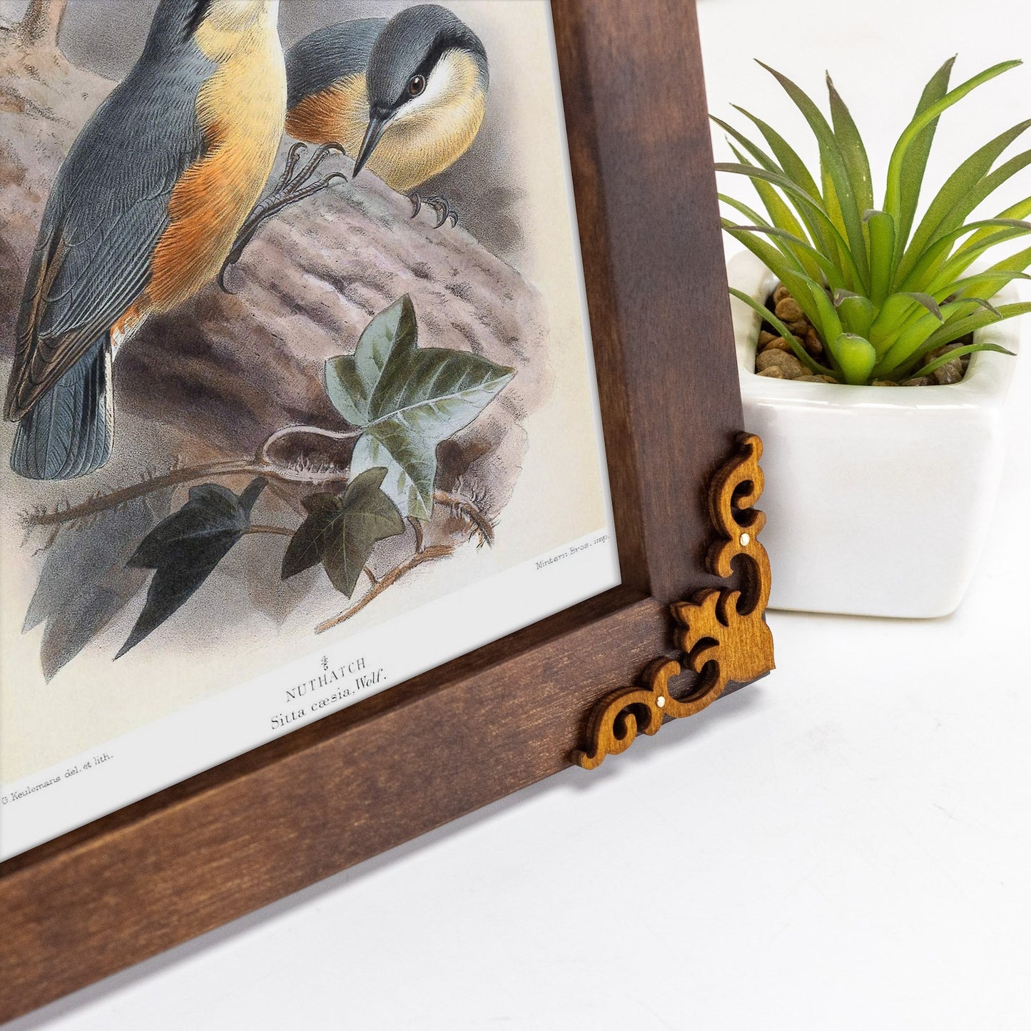 Retro Mid Century Birch Picture Frame