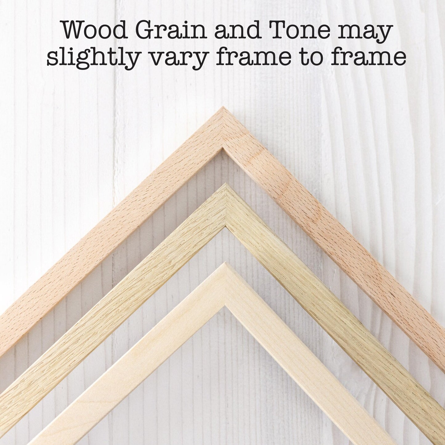 Natural Soap Hardwood Picture Frame, 1/2 Thin Edge