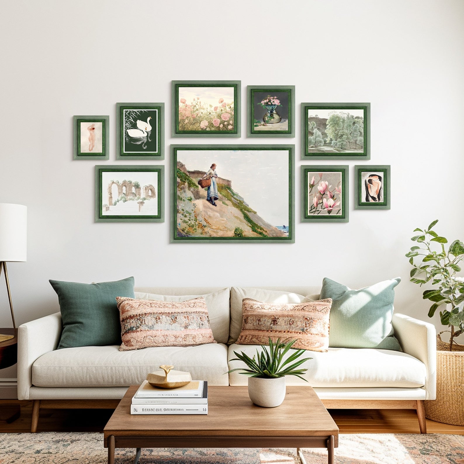 Sage green and dark green baltic birch picture frame for art photography, custom sizes, made from high quality durable materials, perfect for gallery walls. Double Black Custom Picture Frame, Handmade Wooden Photo Frame, Black Poster Frame, Contemporary style A1 A3 A5 4x6 9x12 16x20 18x24 36x40