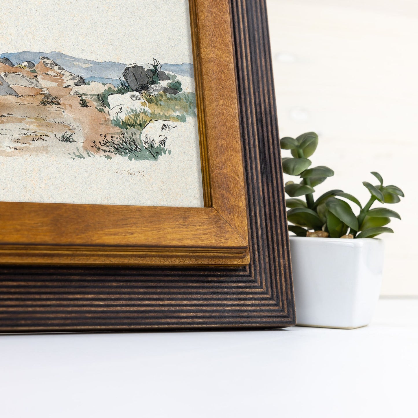 Walnut Brown and Honey Brown baltic birch picture frame for art photography, custom sizes, made from high quality durable materials, perfect for gallery walls. Double Black Custom Picture Frame, Handmade Wooden Photo Frame, Black Poster Frame, Contemporary style A1 A3 A5 4x6 9x12 16x20 18x24 36x40