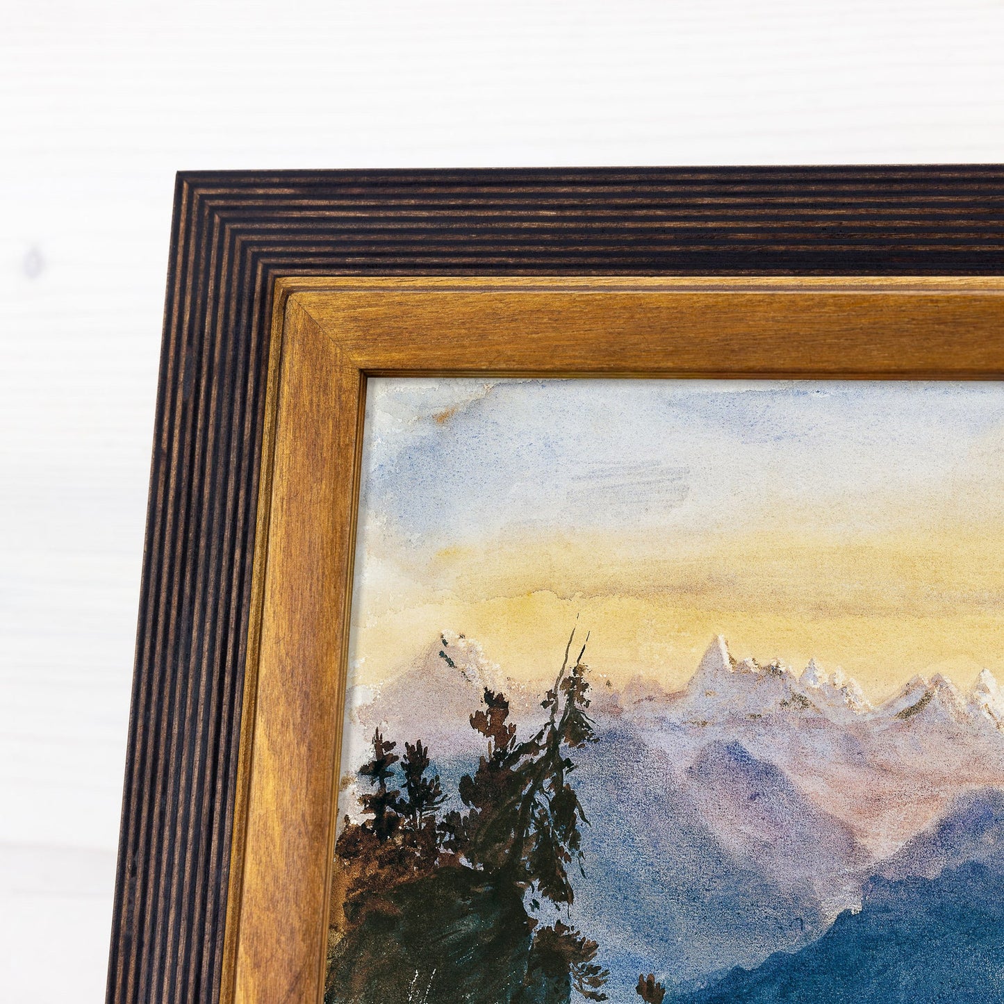 Walnut Brown and Honey Brown baltic birch picture frame for art photography, custom sizes, made from high quality durable materials, perfect for gallery walls. Double Black Custom Picture Frame, Handmade Wooden Photo Frame, Black Poster Frame, Contemporary style A1 A3 A5 4x6 9x12 16x20 18x24 36x40