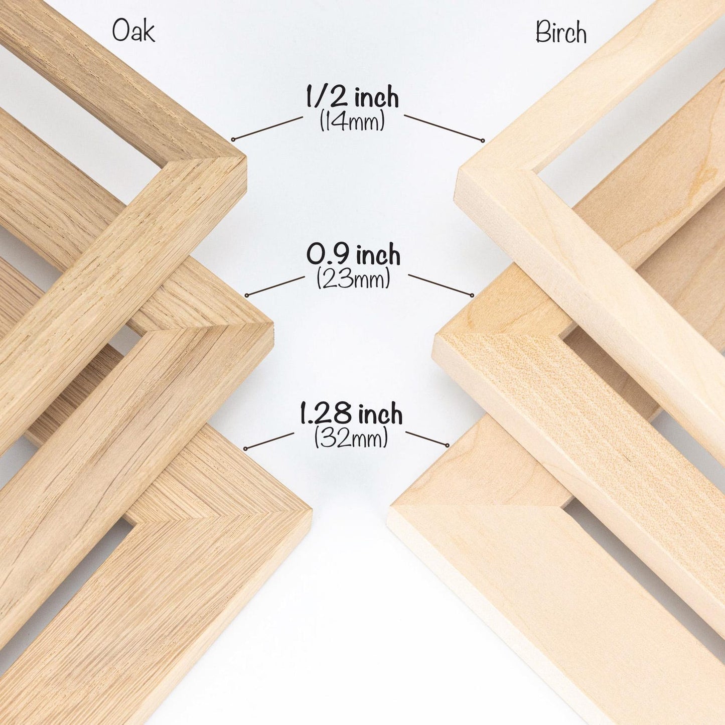 Natural Soap Hardwood Picture Frame 32mm