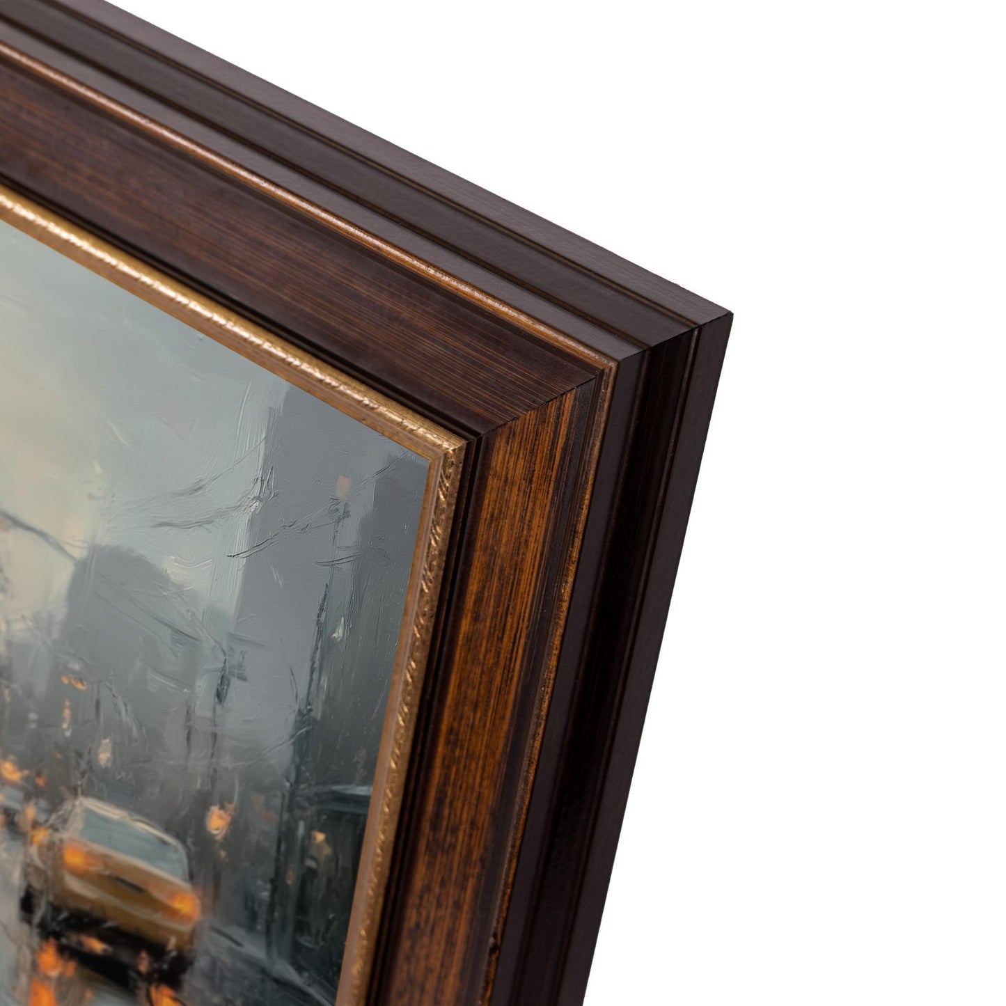 Antique Gold and Brown Picture Frame