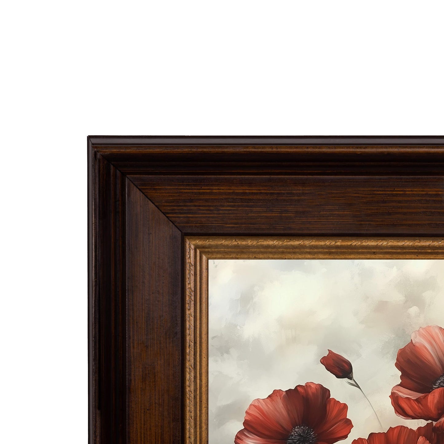 Antique Gold and Brown Picture Frame