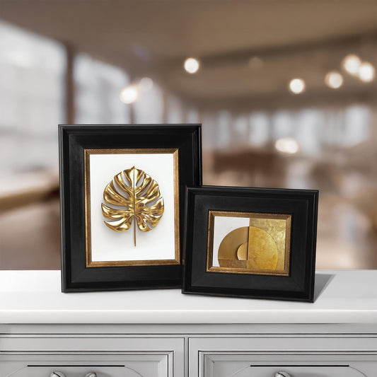 Antique Gold and Black Picture Frame