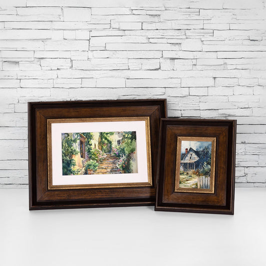 Antique Gold and Brown Picture Frame