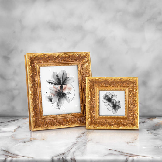 Ornate Antique Vintage Gold Picture Frame in modern interior