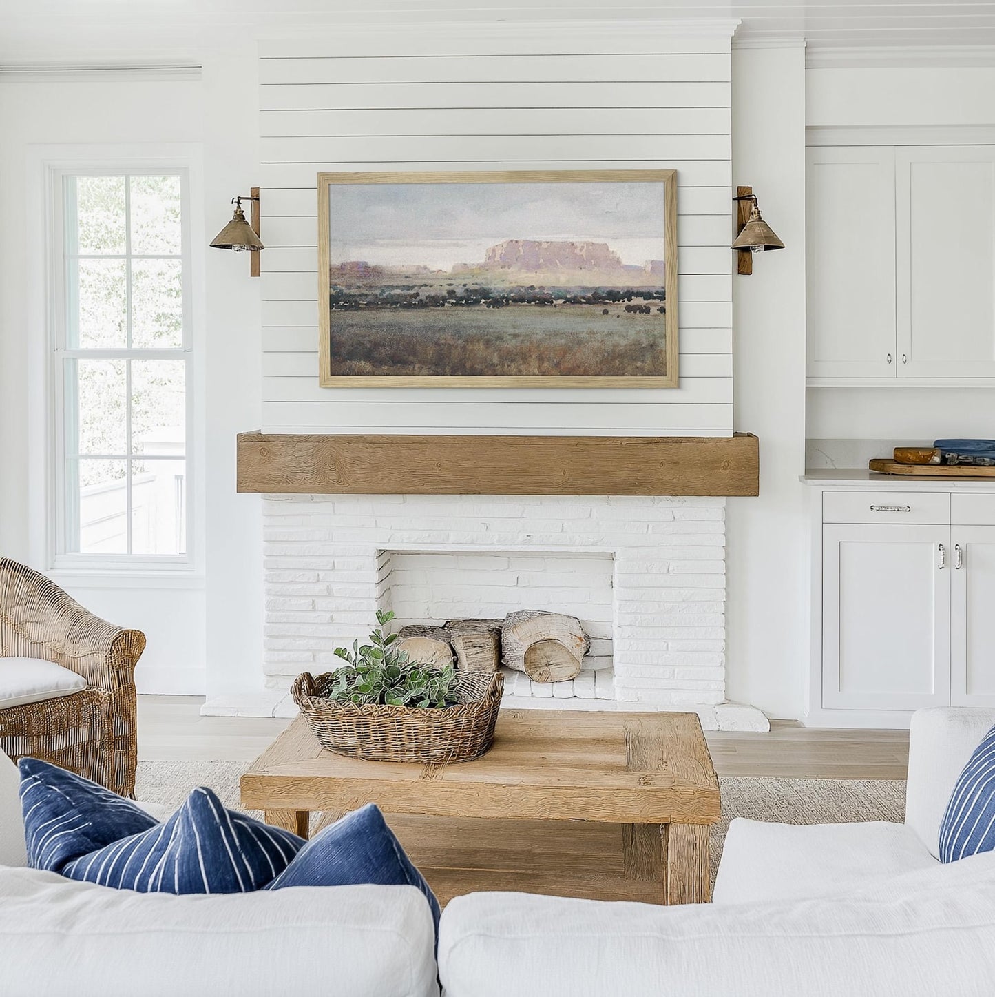 Échantillons de cadres de télévision en bois dur teinté fin