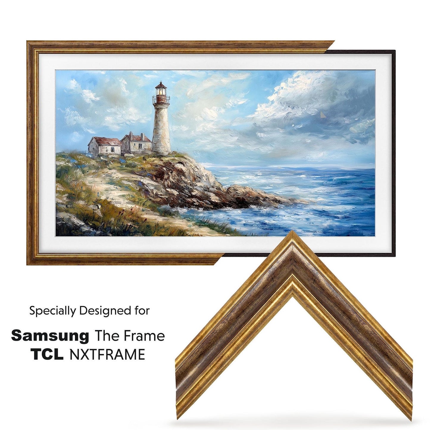 Brown and Gold TV Frame