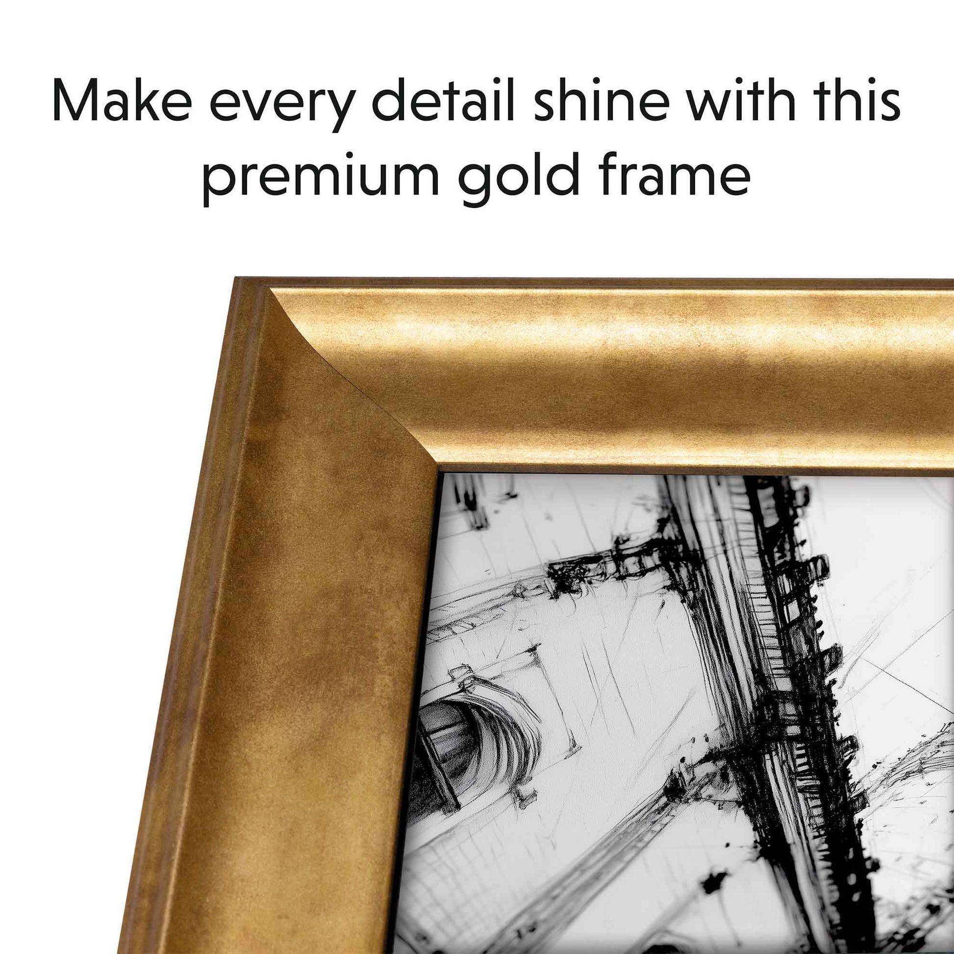 Matte Gold Metallic Tv Frame for Samsung The Frame, Gold Hisense Tv Frame, Gold Frame Tv Bezel for TCL NXTFrame 32 43 50 55 65 75 85 inch