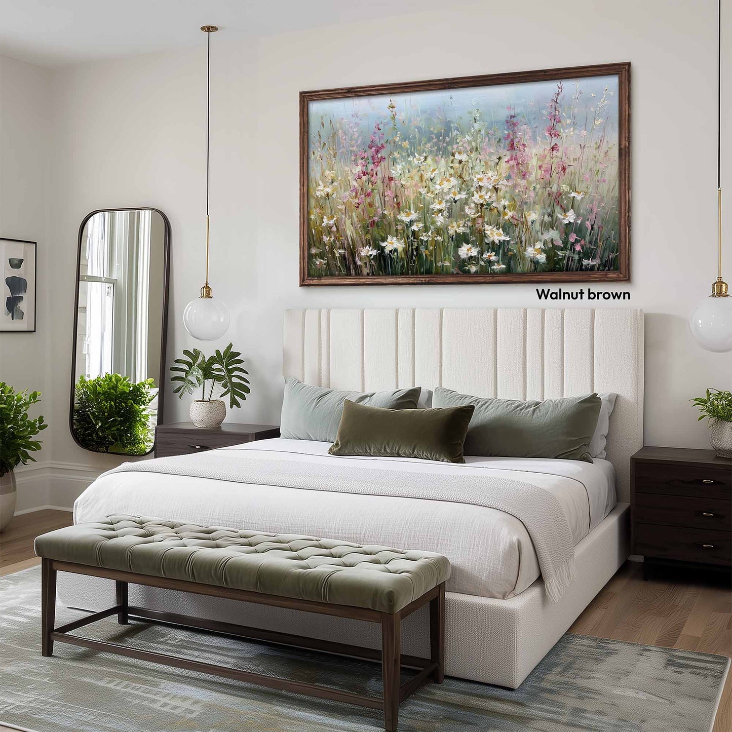 Farbenfroher Rahmen für Samsung The Frame TV, TV-Blende aus Hartholz im Distressed-Stil für Ihre TV-Kunst, TV-Rahmengrößen 32, 43, 50, 55, 65, 75, 85 Zoll