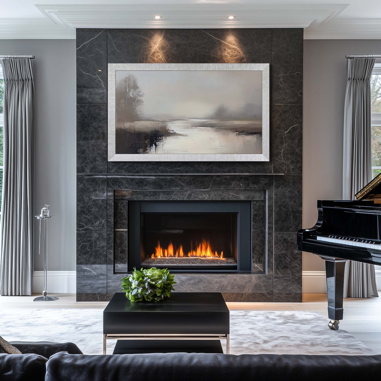 Modern Silver TV Frame