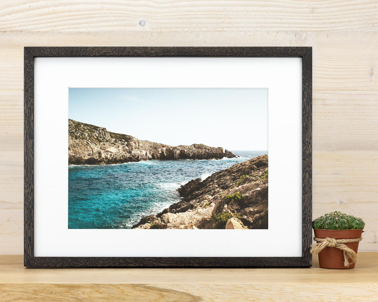 Super Slim Black Solid Oak Hardwood Photo Frame 1/2 Thin Edge