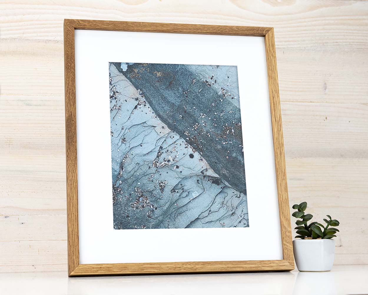 Super Slim Natural Solid Oak Hardwood Photo Frame 1/2 Thin Edge